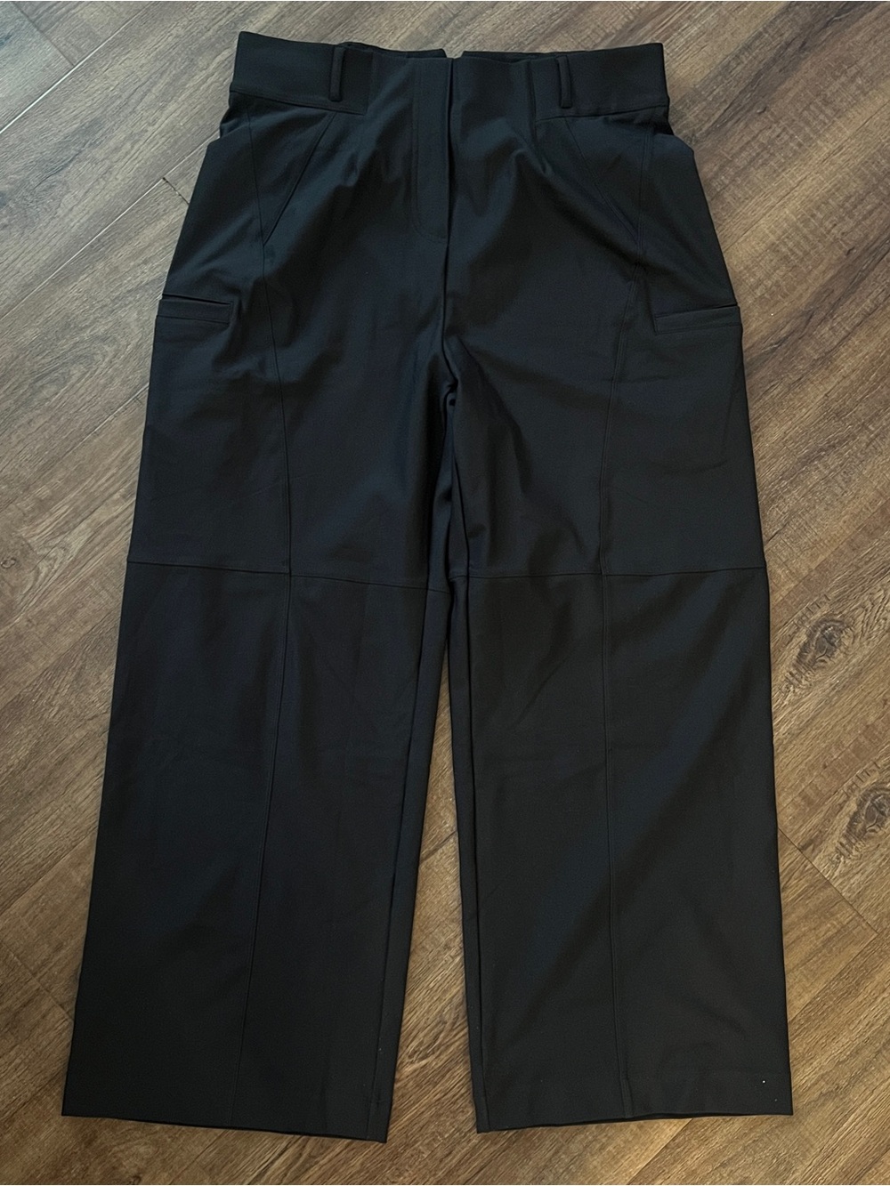 Halara Flex High Waisted Straight Leg Cargo Work Pants Black XL NWT Wide Leg - Picture 2 of 8